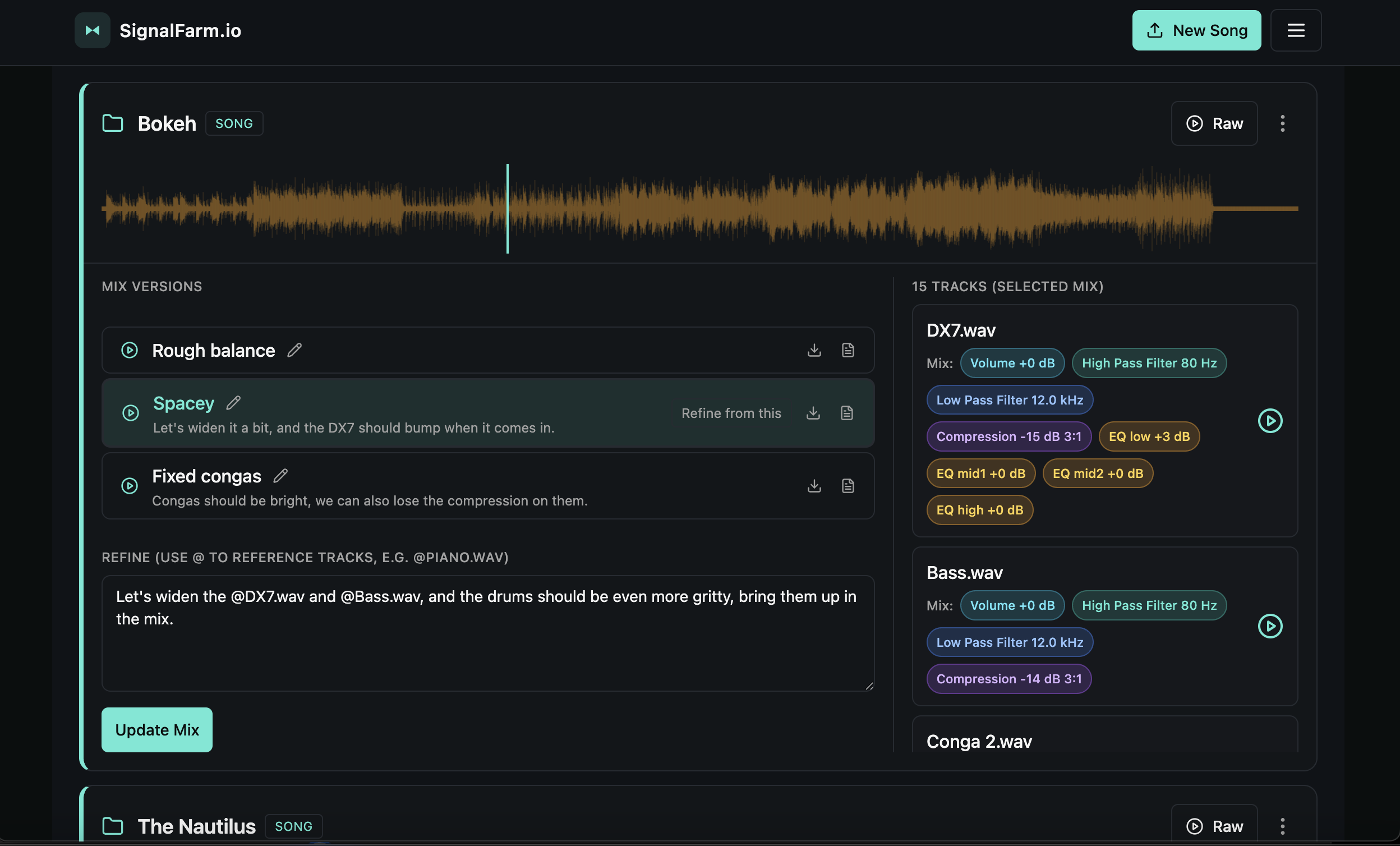 SignalFarm app interface